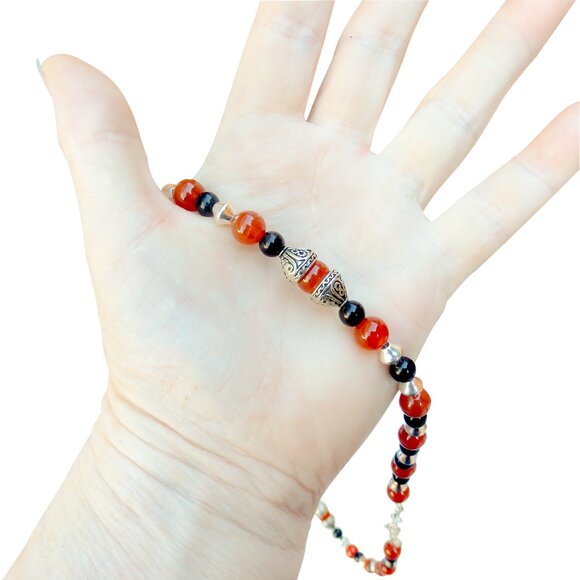 Carnelian Pendant Necklace Set 4268 - Picture 5 of 9